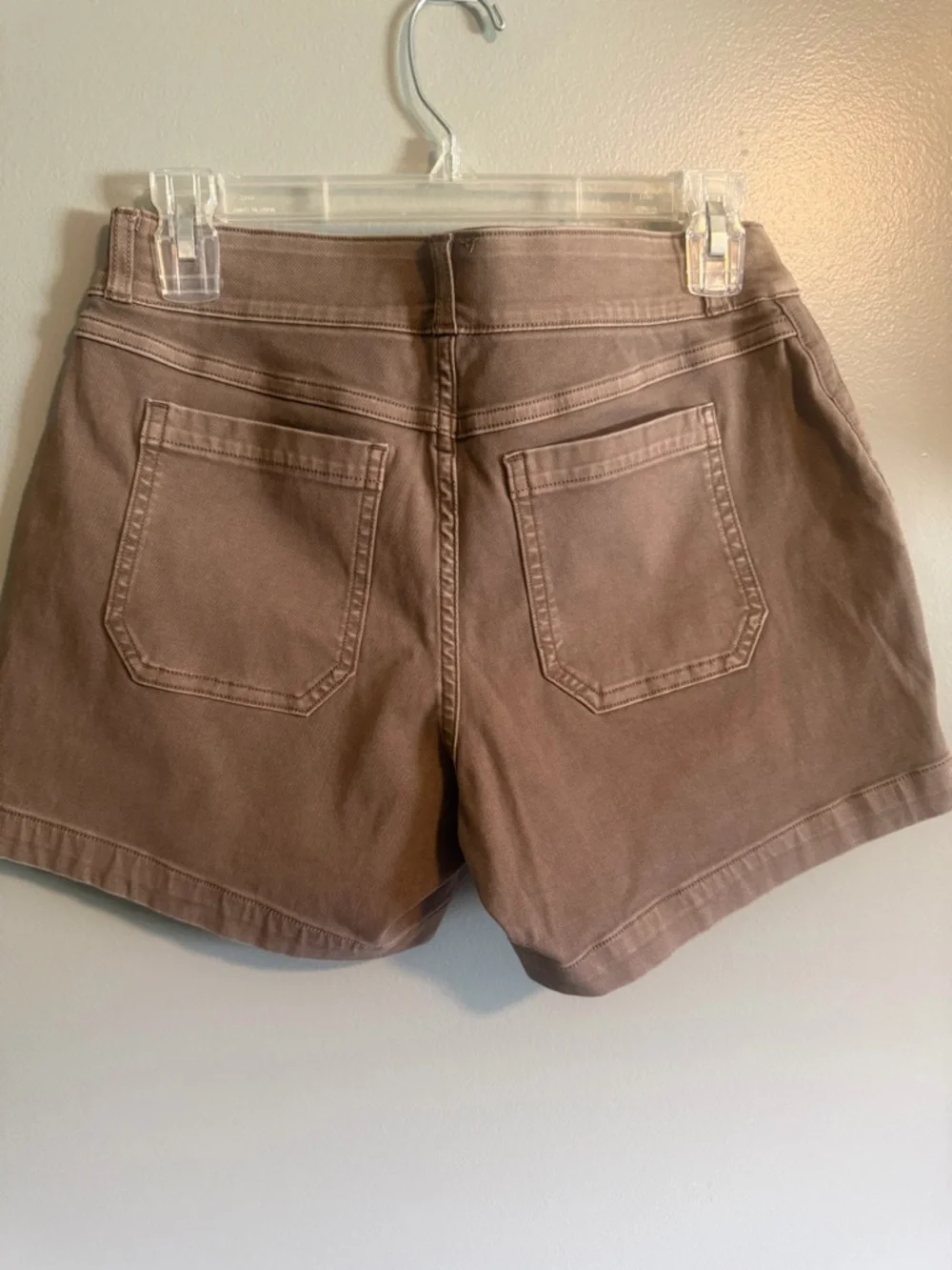 SPANX Women's Shorts Brown Casual Stretch Twill pull on style size small - Picture 6 of 8